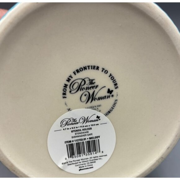 The Pioneer Woman Utensil Crock Holder‎ Ceramic Melody Floral - Picture 4 of 6